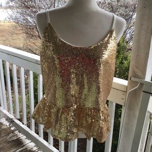 NWT No Boundaries Peplum Sequin Cami Size Junior XL (15-17)